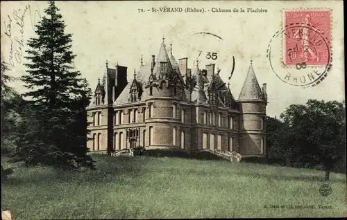 Ak St. Vérand Rhône, Chateau de la Flachere
