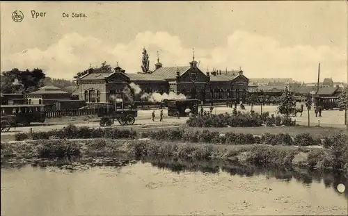 Ak Ypres Westflandern, La Station