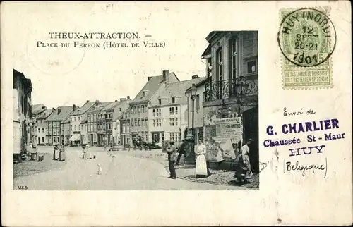 Ak Theux Wallonien Lüttich, Place du Perron, Hotel de Ville