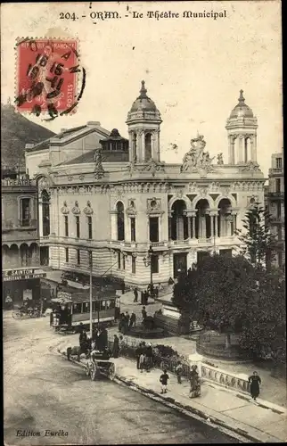 Ak Oran Algerien, The Theatre Municipal