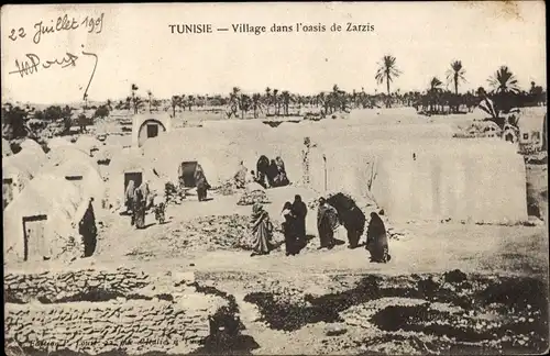 Ak Zarzis Tunesien, Village dans l'oasis