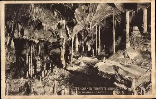 Ak Attendorn im Sauerland, Tropfsteinhöhle, Alhambra-Grotte