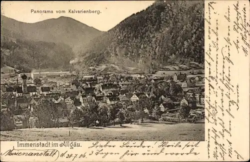 Ak Immenstadt im Allgäu Schwaben, Panorama vom Kalvarienberg