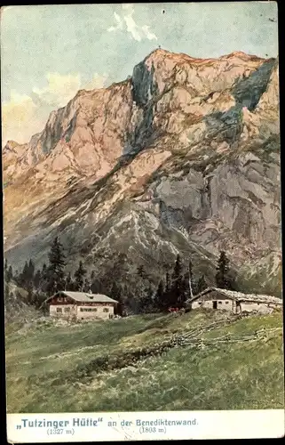 Ak Benediktbeuern in Oberbayern, Tutzinger Hütte an der Benediktenwand