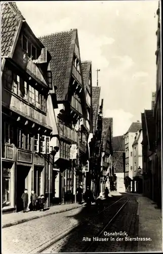 Ak Osnabrück in Niedersachsen, Alte Häuser in der Bierstraße