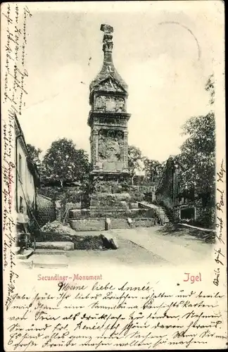 Ak Igel an der Mosel, Secundiner-Monument