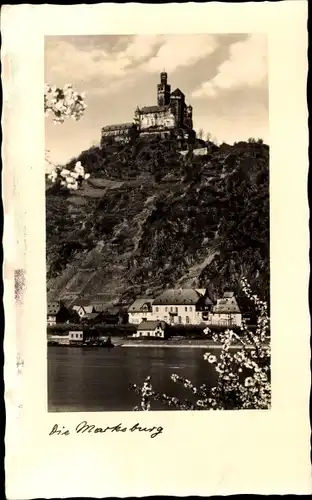 Ak Braubach am Rhein, Marksburg, Außenansicht, Häuser