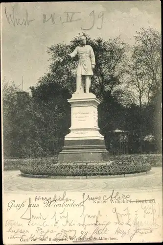 Ak Wiesbaden in Hessen, Kaiser Wilhelm I. Denkmal