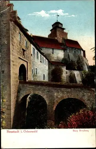 Ak Neustadt Breuberg im Odenwald, Burg Breuberg, Außenansicht