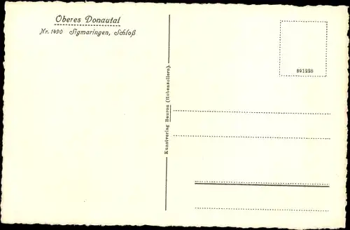 Ak Sigmaringen an der Donau Baden Württemberg, Schloss