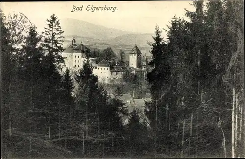 Ak Elgersburg in Thüringen, Teilansicht, Wald