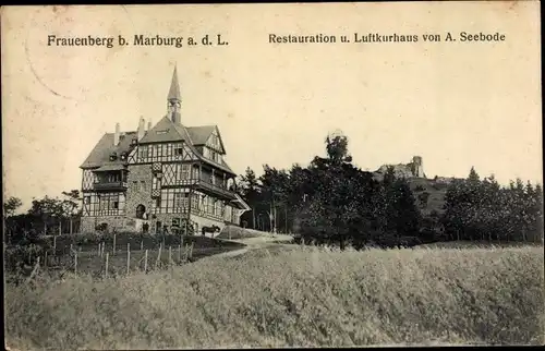 Ak Frauenberg Ebsdorfergrund Hessen, Restauration u. Luftkurhaus, Außenansicht