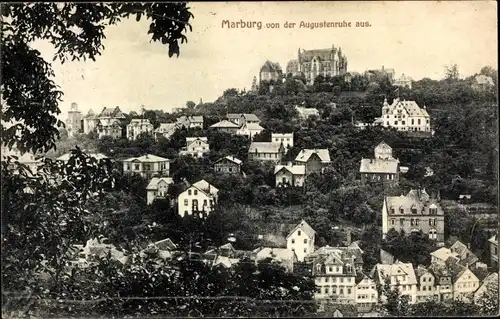 Ak Marburg an der Lahn, Blick auf die Stadt von der Augustenruhe aus, Teilansicht