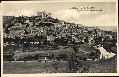 Ak Marburg an der Lahn, Panorama vom Kappeler Berg