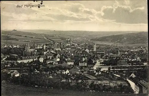 Ak Bad Mergentheim in Tauberfranken, Totalansicht, Panorama