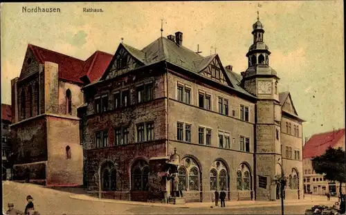 Ak Nordhausen am Harz, Rathaus, Außenansicht