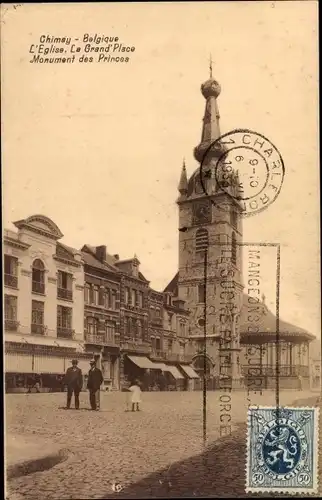 Ak Chimay Wallonien Hennegau, L'Eglise, La Grand'Place, Monument des Princes