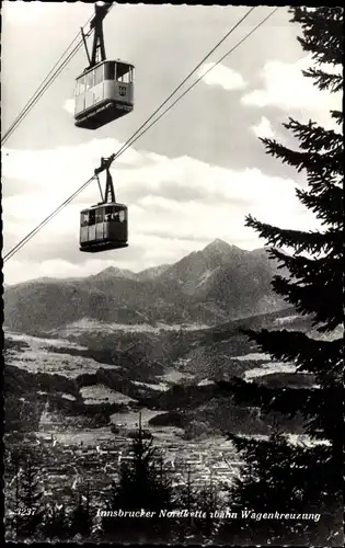 Ak Innsbruck in Tirol, Nordkettenbahn Wagenkreuzung