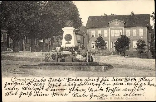 Ak Clausthal Zellerfeld im Oberharz, Römerdenkmal