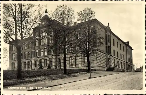 Ak Crimmitschau Sachsen, Partie an der Sahnschule