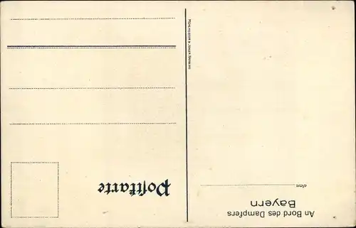 Künstler Ak Dampfer Bayern, HAPAG