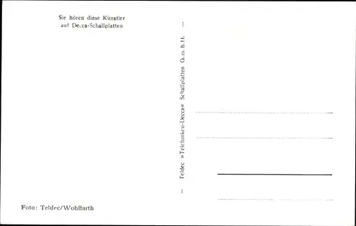Ak Sänger Jo Roland, Portrait, Autogramm, Decca Schallplatten