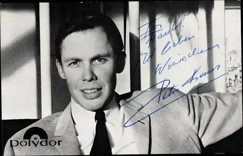 Ak Schauspieler und Sänger Peter Kraus, Portrait, Autogramm, Polydor Schallplatten