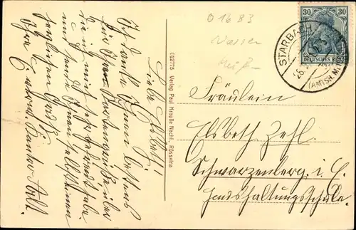 Ak Rüsseina Nossen in Sachsen, Blick auf den Ort