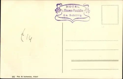 Ak Kanton Uri Schweiz, Klausenroute, Hotel Klausen-Passhöhe