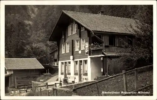 Ak Meiringen Kanton Bern Schweiz, Alkoholfreies Restaurant Mühletal