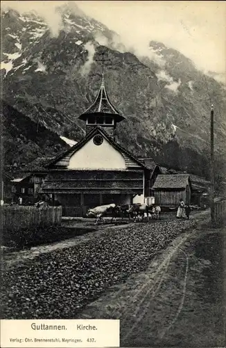 Ak Guttannen Kanton Bern, Blick auf die Kirche