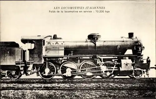 Ak Italienische Eisenbahn, Lokomotive, Dampflok