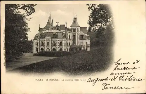 Ak St Eusoge Rogny les Sept Écluses Yonne, Le Chateau