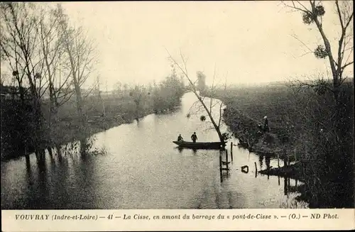 Ak Vouvray Indre et Loire, La Cisse, en amont du barrage du pont-de-Cisse