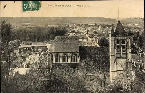 Ak Beaumont le Roger Eure, Vue generale