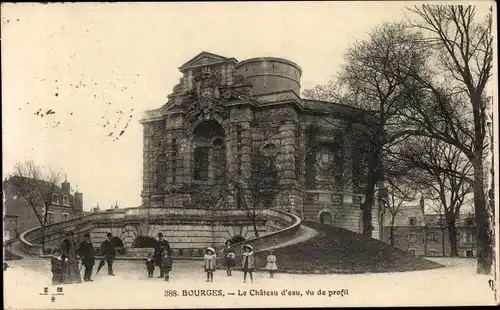Ak Bourges Cher, Le Chateau d'eau, vu de profil
