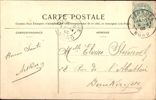 Ak Bergues Nord, Chateau de Steenbourg