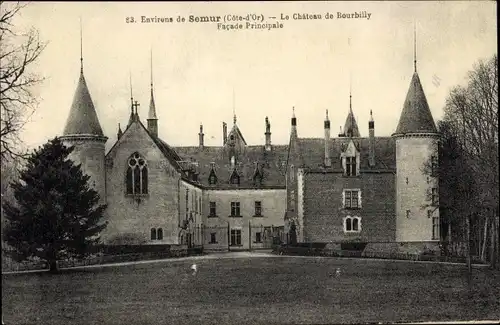 Ak Semur en Auxois Côte-d’Or, Le Chateau de Bourbilly, Facade Principale