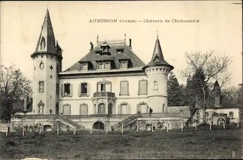 Ak Aubusson Creuse, Chateau de Chabassiere