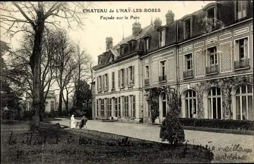 Ak L'Haÿ les Roses Val de Marne, Chateau, Facade sur le Parc