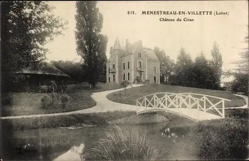 Ak Ménestreau en Villette Loiret, Chateau du Ciran
