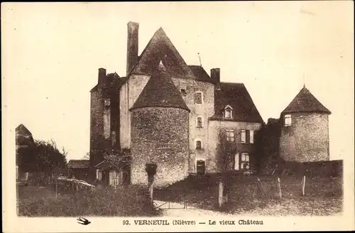 Ak Verneuil Nièvre, Le vieux Chateau