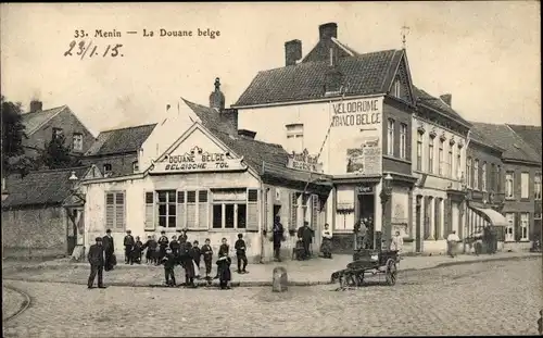 Ak Menin Menen Meenen Lys Westflandern, La Douane belge