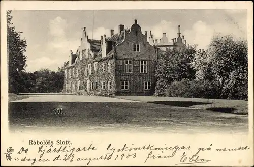 Ak Kristianstad Schweden, Råbelövs slott, Rabelöfs slott