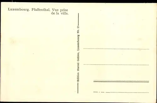 Ak Pfaffenthal Luxemburg, Vue prise de la ville