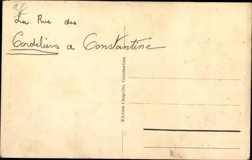 Ak Constantine Algerien, Une rue Arabe