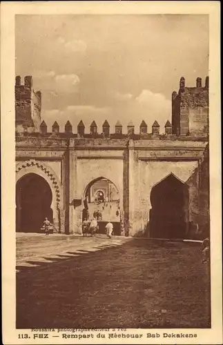 Ak Fès Fez Marokko, Rempart de Mechouar Bab Dekakene