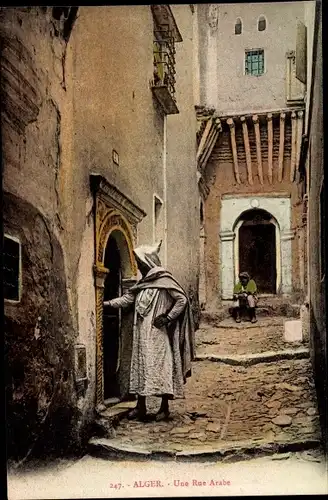 Ak Algier Alger Algerien, Une Rue Arabe