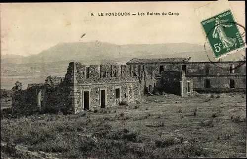 Ak Marokko, Le Fondouck - Les Ruines du Camp, Mme Barberis Fondouck