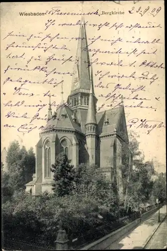 Ak Wiesbaden in Hessen, Bergkirche